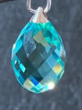 Swarovski Silver-tone Faceted Crystal Pendant